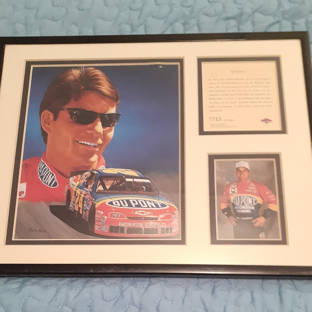 Jeff Gordon matte framed collage